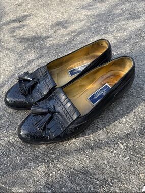 Cole Haan Black Bragano Leather Tassel Loafers Men’s 10.5